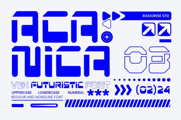 Acanica: A Y2K Display Font for Bold Modern Design