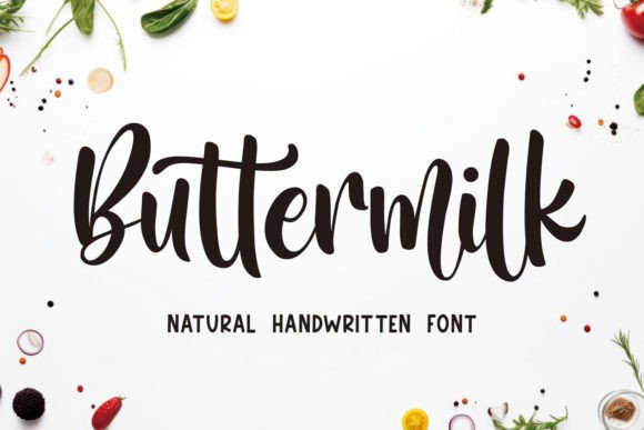 Buttermilk Font: A Whimsical Handwritten Script for Creative Projects