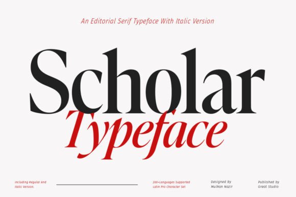 Scholar Typeface: Elegance for Modern Editorial Design