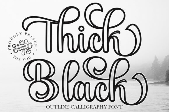 The Elegance of Thick Black Outline Otf